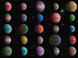 Artist’s Impression of 25 Hot Jupiters