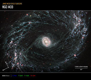 NGC 1433 (MIRI Image - Annotated)