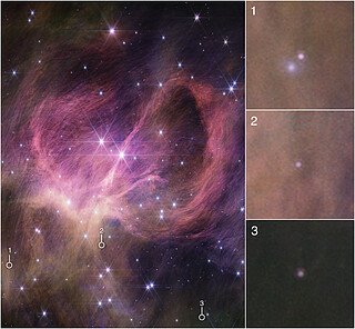 Star Cluster IC 348 (NIRCam image annotated)